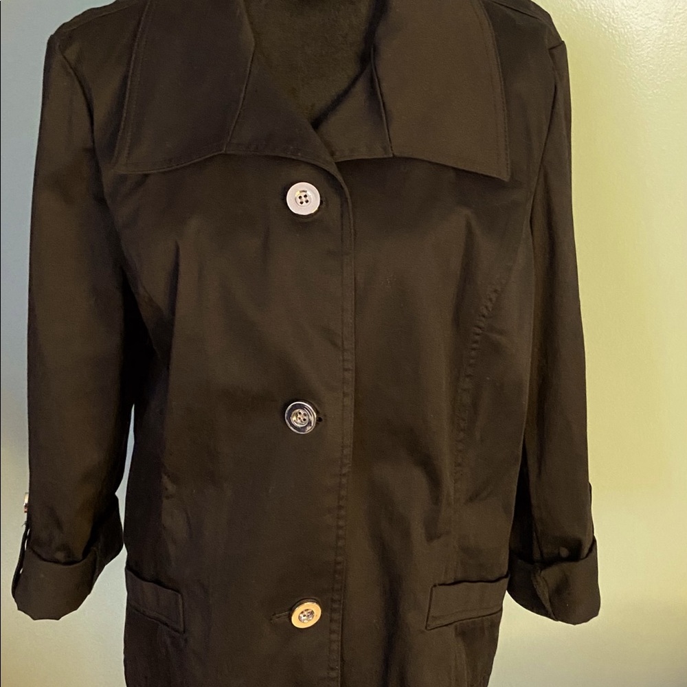 Charter Club Cropped Rain Coat